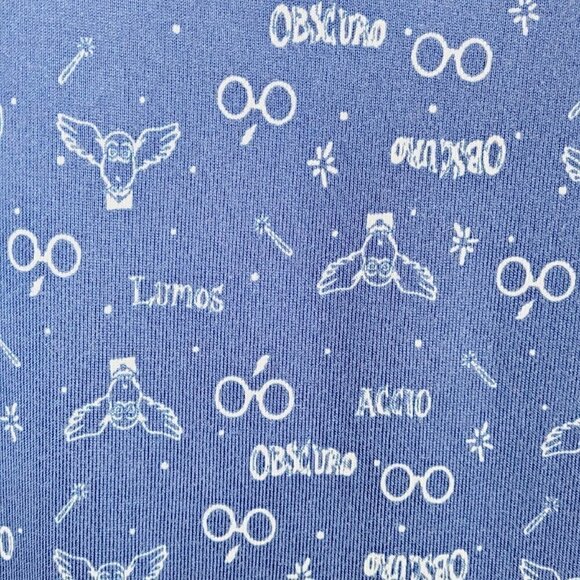 The Wizarding World Of Harry Potter Sz Medium Pajama Top Navy Blue Licensed Soft - Picture 4 of 9